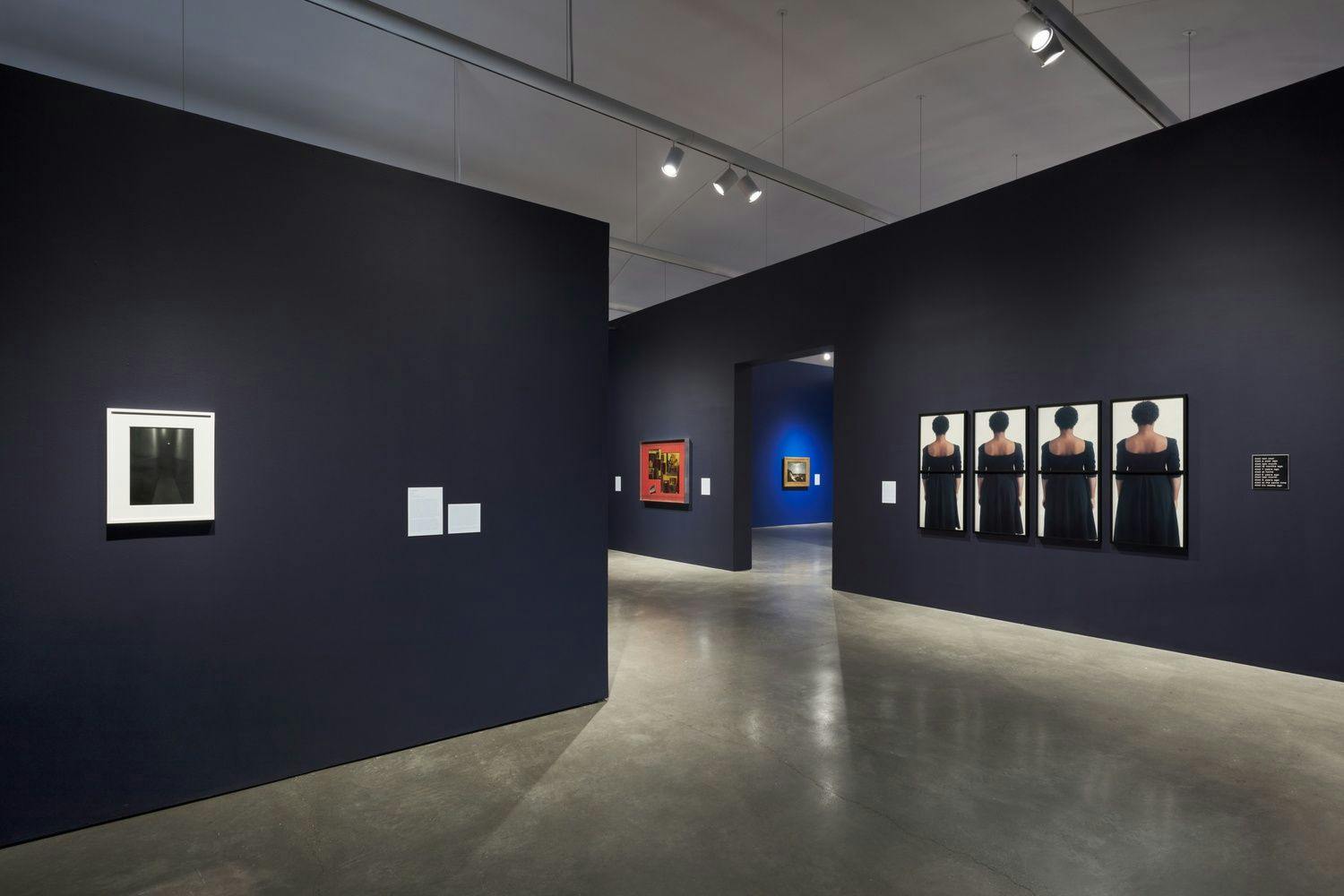 Installation View of the exhibition Black Melancholia at the Hessel Museum of Art, Center for Curatorial Studies at Bard College, in Annandale-on-Hudson, New York, dated 2022.